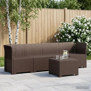 Divano da Giardino a 4 Posti in Stile Rattan PP Marrone 3443851