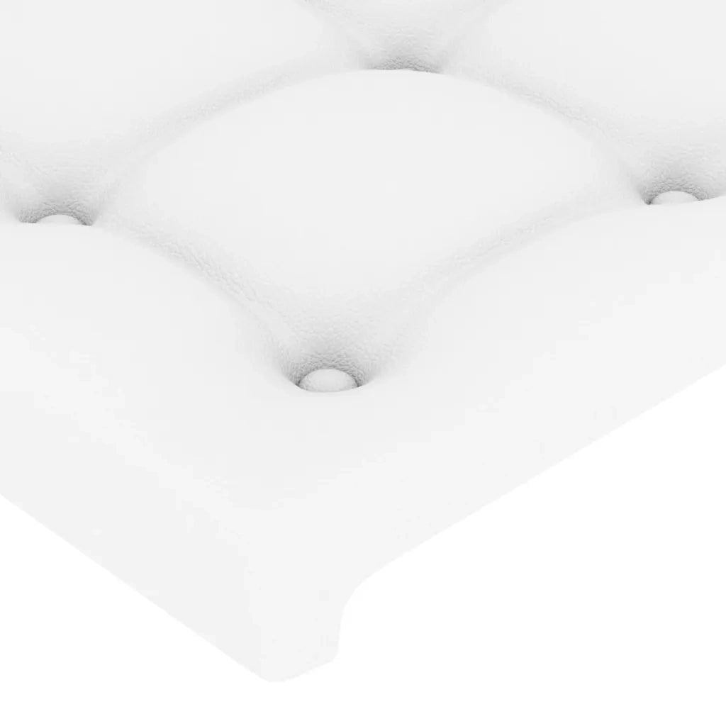 Testiera a LED Bianco 147x16x118/128 cm in Similpelle 3124139