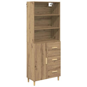 Credenza | Madia | Buffet da pranzo | Armadio da pranzo con cassetto Rovere artigianale 69,5 x 32,5 x 180 cm
