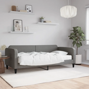 Divano Letto con Materasso Grigio Scuro 90x200 cm in Tessuto 3196799