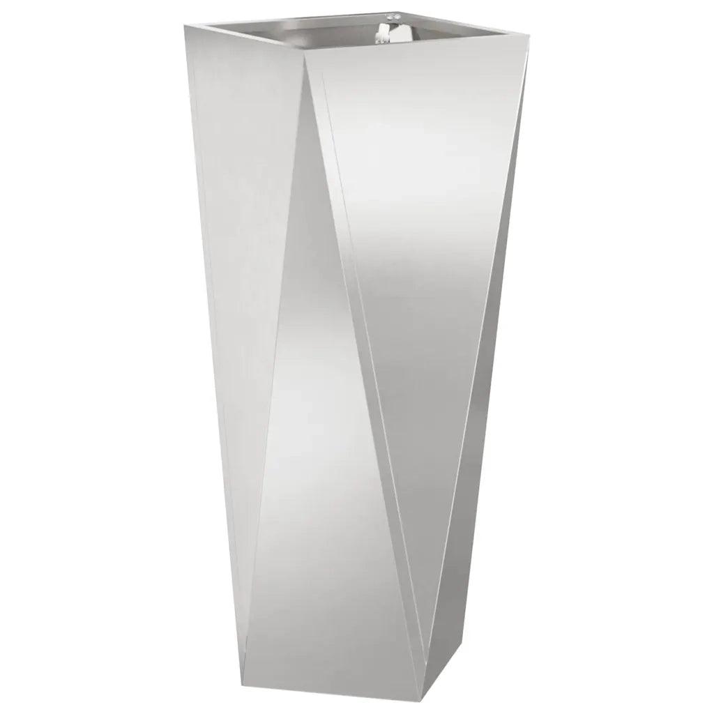 Fioriera-Vaso-Contenitore per Piante Argento 30 x 30 x 75 cm Acciaio inossidabile