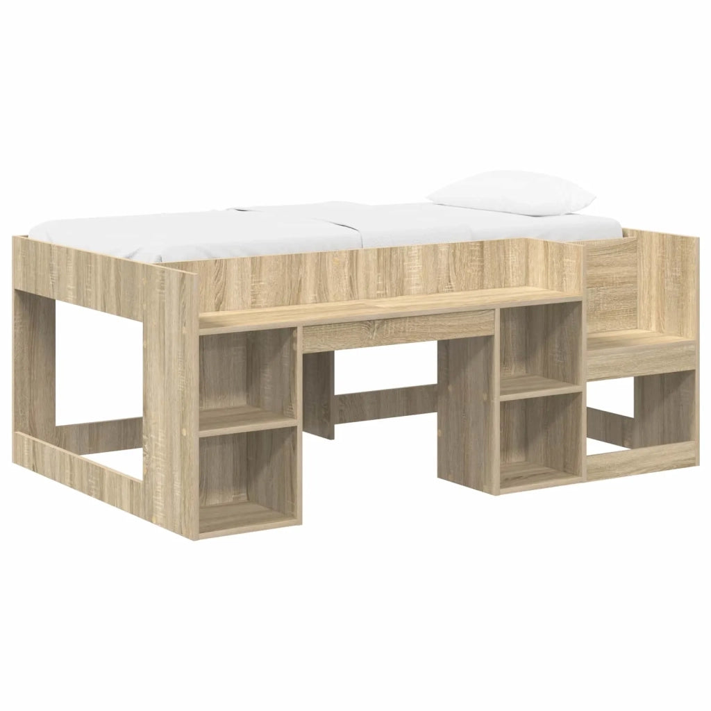 Struttura per Letto per Bambini con Ripostiglio Rovere Sonoma 3422621