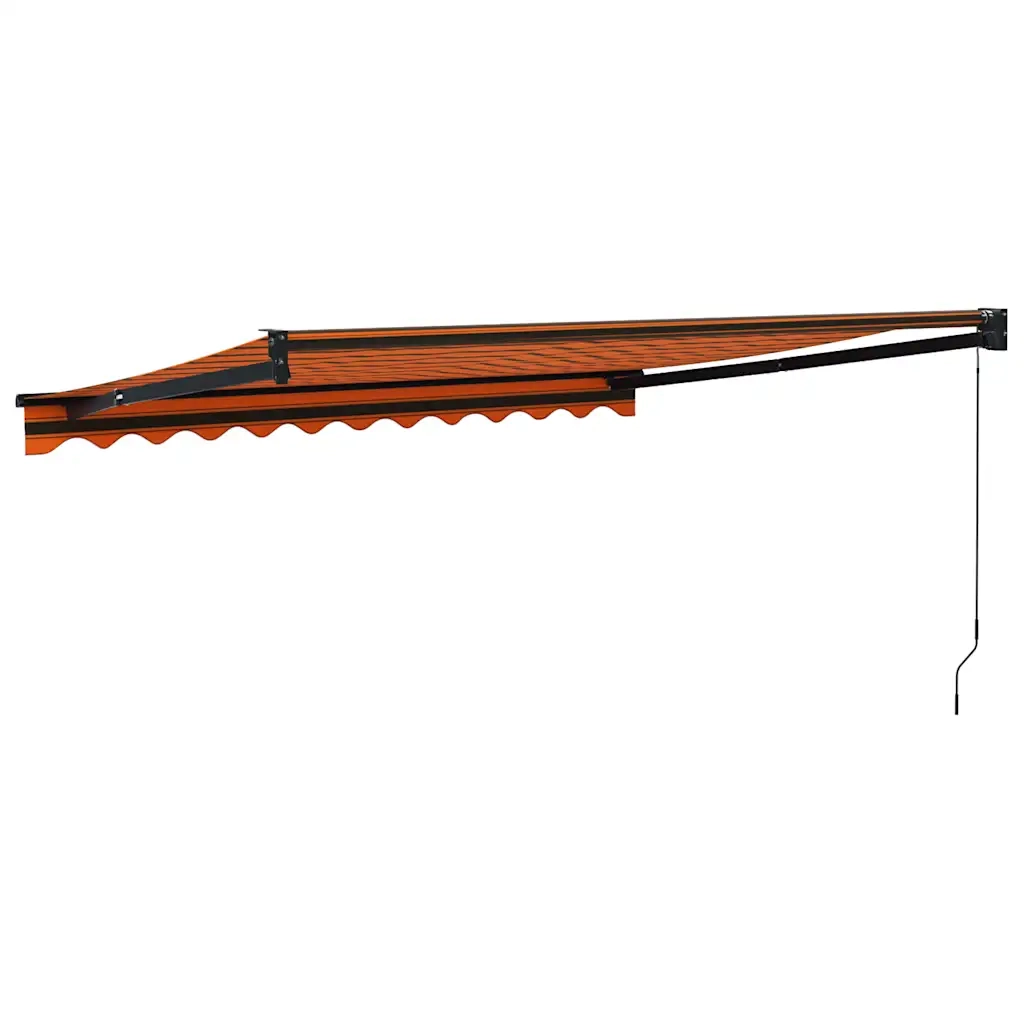 Tenda retrattile-Tenda parasole per balcone Arancione e Marrone 3x2,5m Tessuto e Alluminio 114108