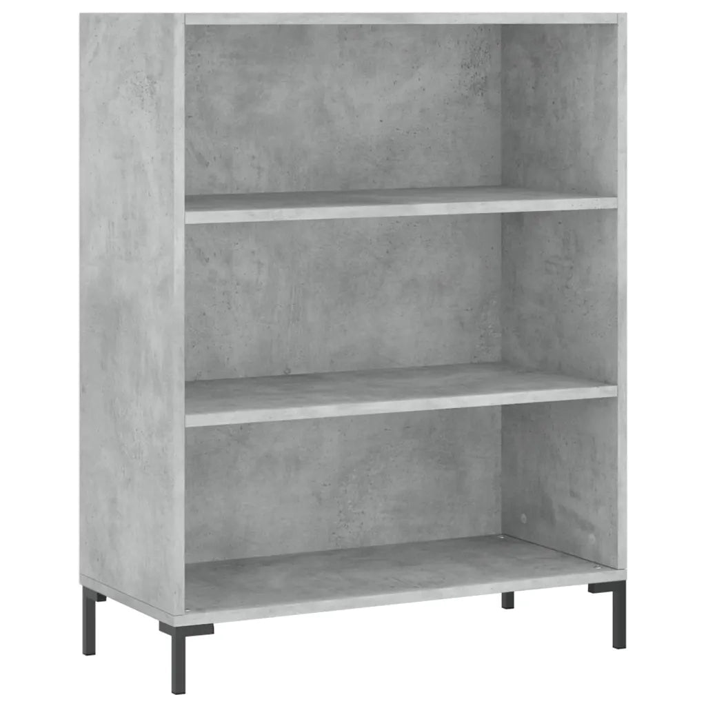 Libreria Grigio Cemento 69,5x32,5x90 cm in Legno Multistrato 828368