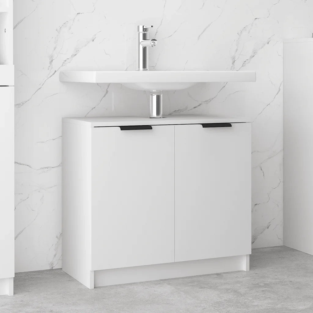 Armadietto da Bagno | Armadio da bagno Bianco 64,5x33,5x59 cm in Legno Multistrato