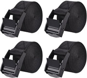 Cinturino nylon con ganci regolabili e fianchi in plastica per zaino, borsa, bagagliaio (2m, nero - 25mm)
