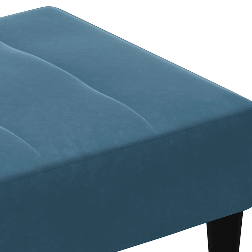 Poggiapiedi Blu 77x55x31 cm in Velluto 4007365