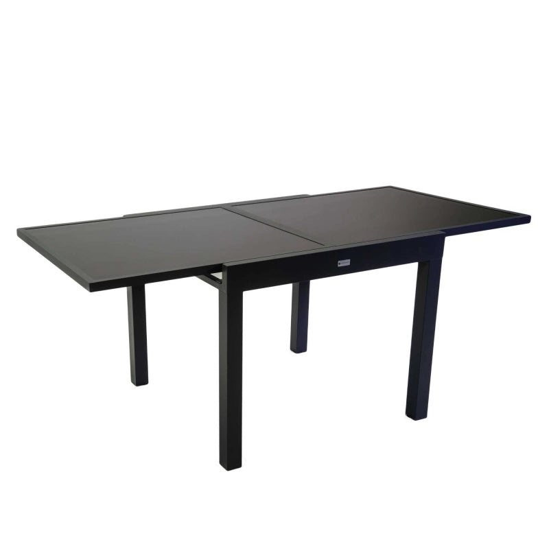 Tavolo alluminio boise allungabile antracite quadro cm 90/180x90h75