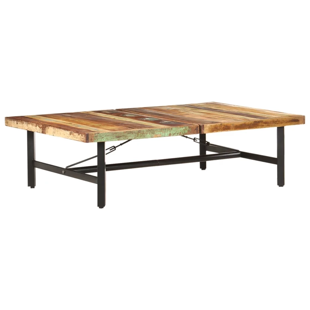 Tavolino da Salotto 142x90x42 cm in Legno Massello di Recupero 320654