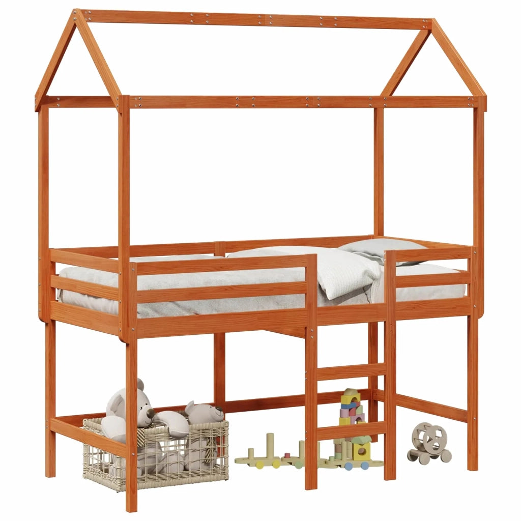 Struttura per letto soppalco Marrone Cera 90 x 190 cm 3422774