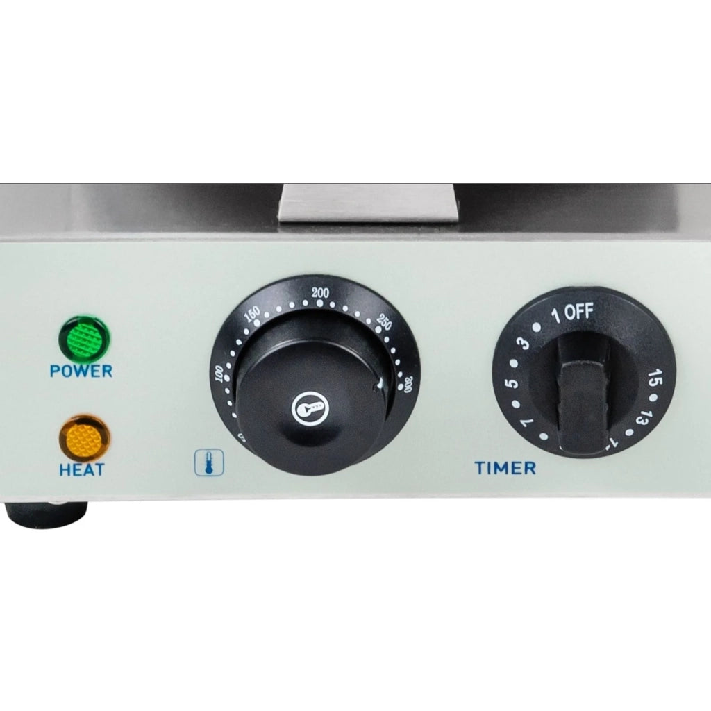 Piastra per waffle professionale rotonda in teflon 1 x 1 potenza 300 watt 3614057