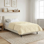 Duvet Invernale Crema 135 x 200 cm Microfibra e Fleece Teddy 42026361