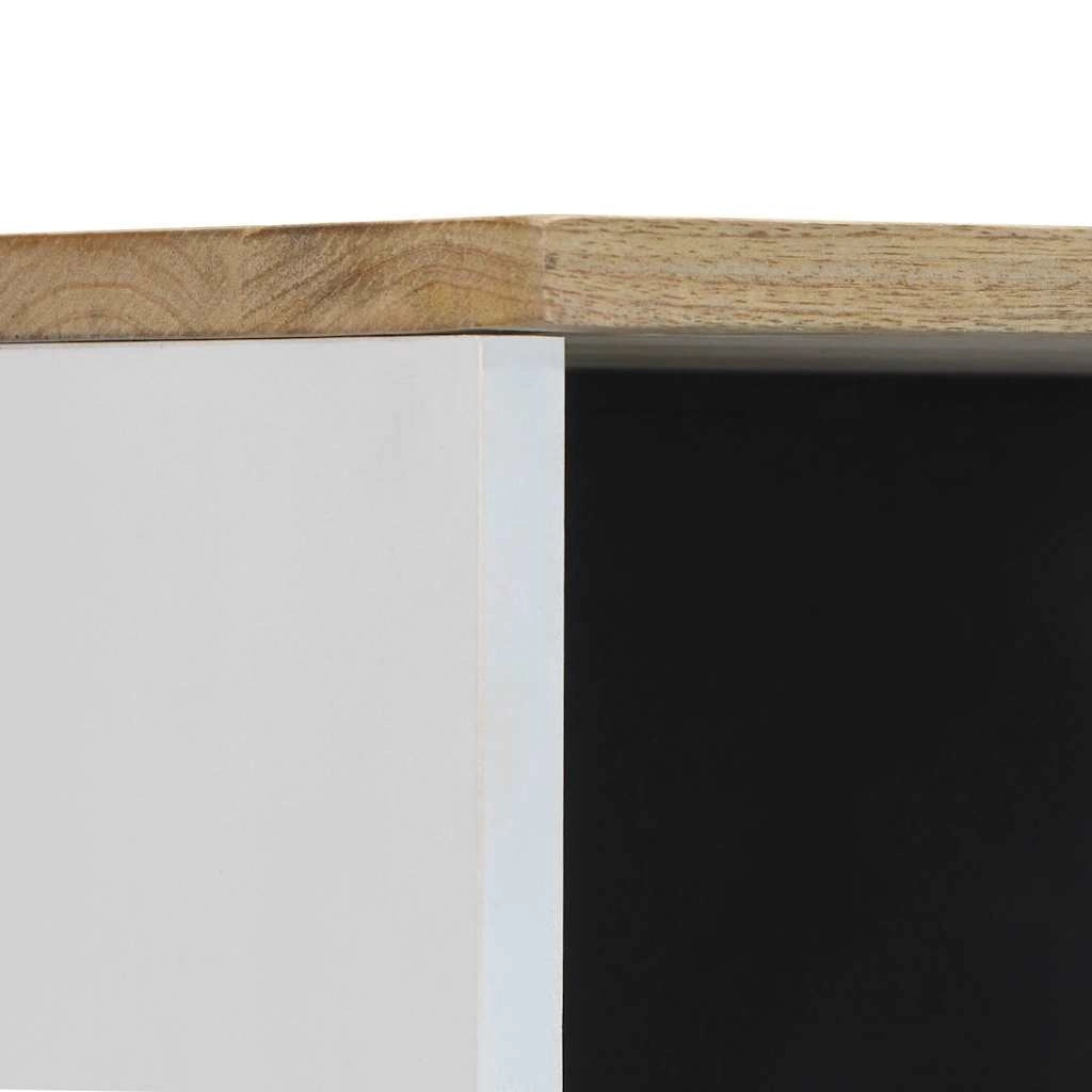 Mobiletto da bagno moderno con spazio di archiviazione 38 x 33,5 x 160 cm in legno massello di mango 02_0057851