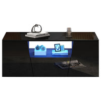 Tavolino irregolare - Xylo - 100x50cm LED 2 armadi nero