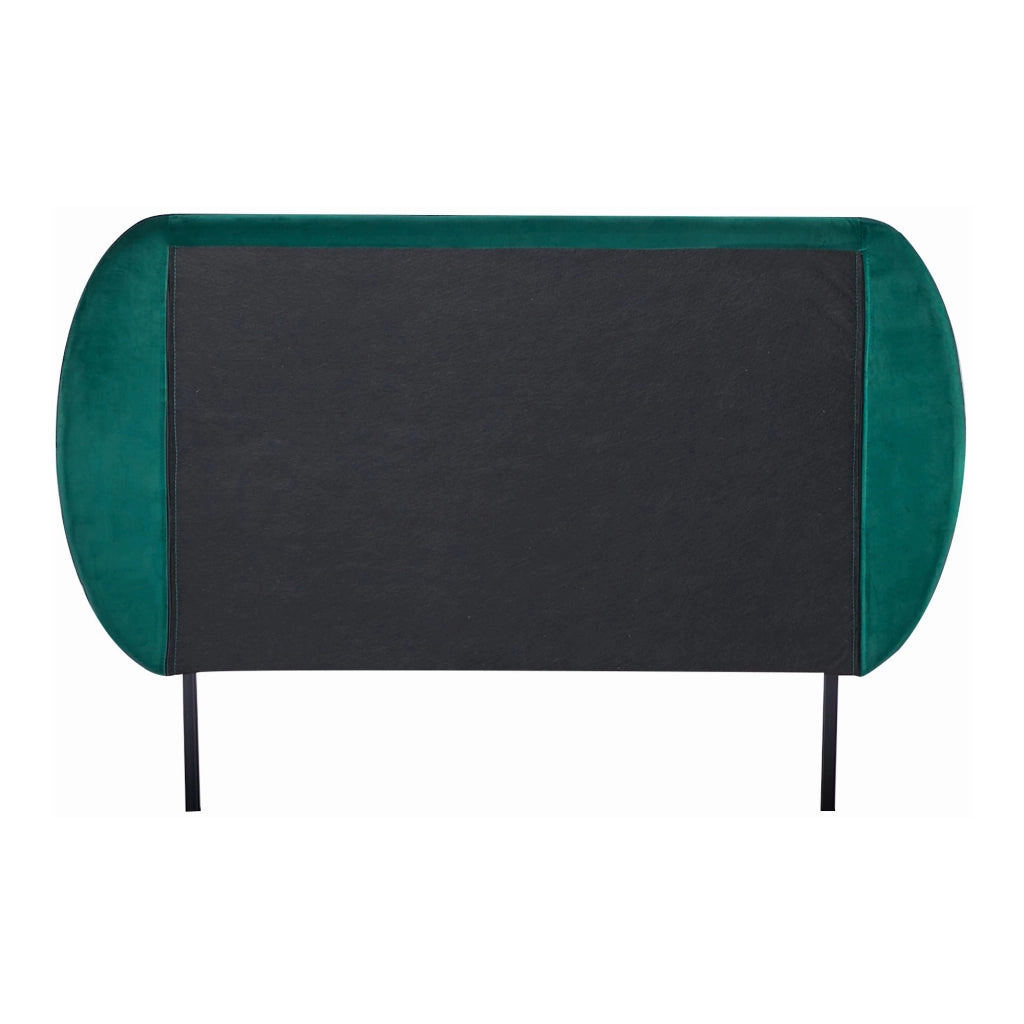 Letto Singolo Porvoo con Testiera e Materasso 90x200 cm Rivestimento in Velluto - Verde Scuro [en.casa]