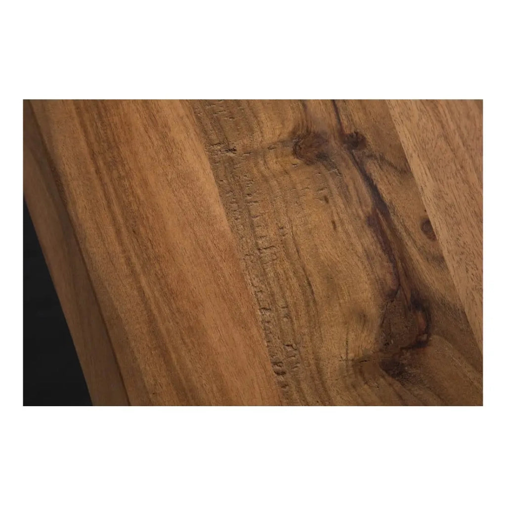 Tavolo da pranzo ARKAYA 140 cm – Piano in legno massello di acacia verniciato e gambe a U in metallo nero – Stile industriale