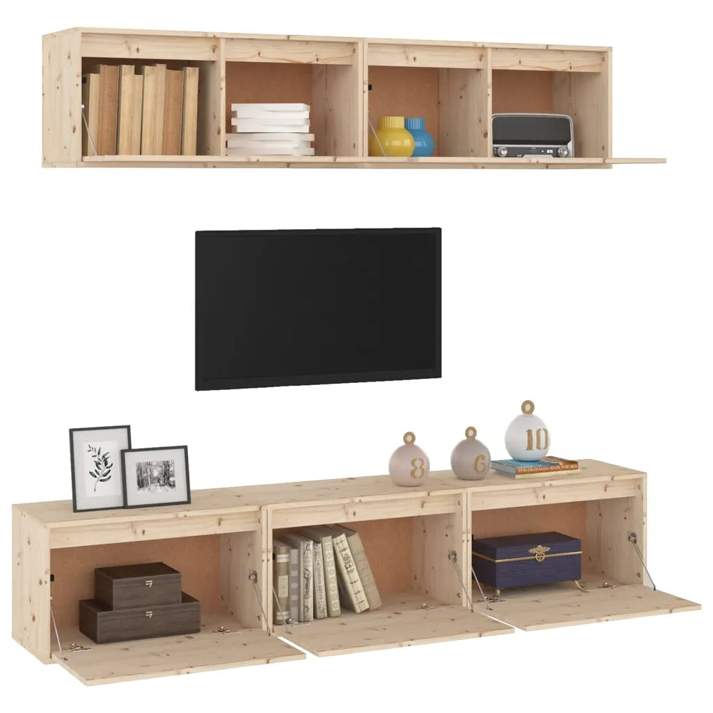Set Mobile TV 5 pz in legno massello di pino 3100149