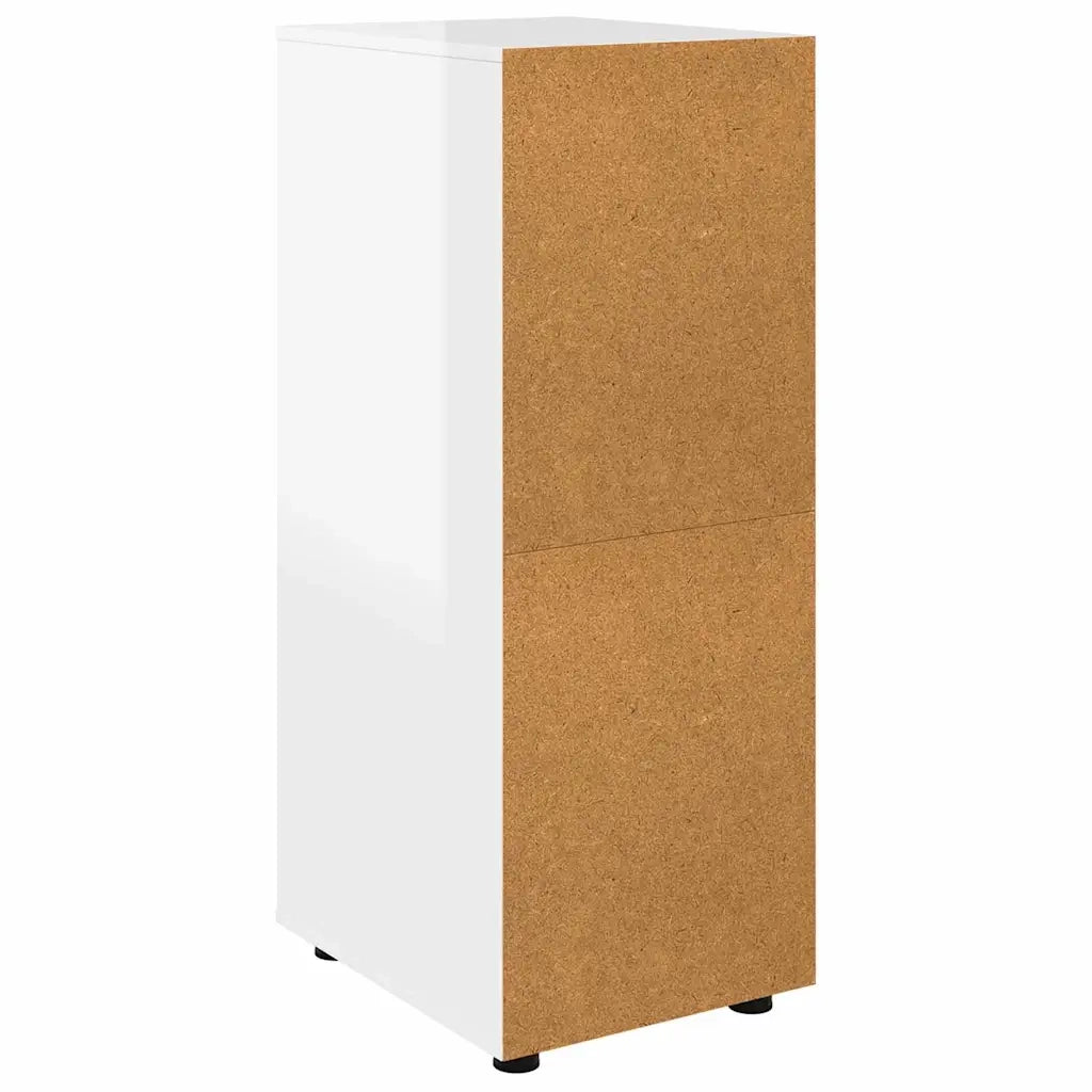 Armadio Bianco Lucido 40 x 48 x 105 cm Legno multistrato