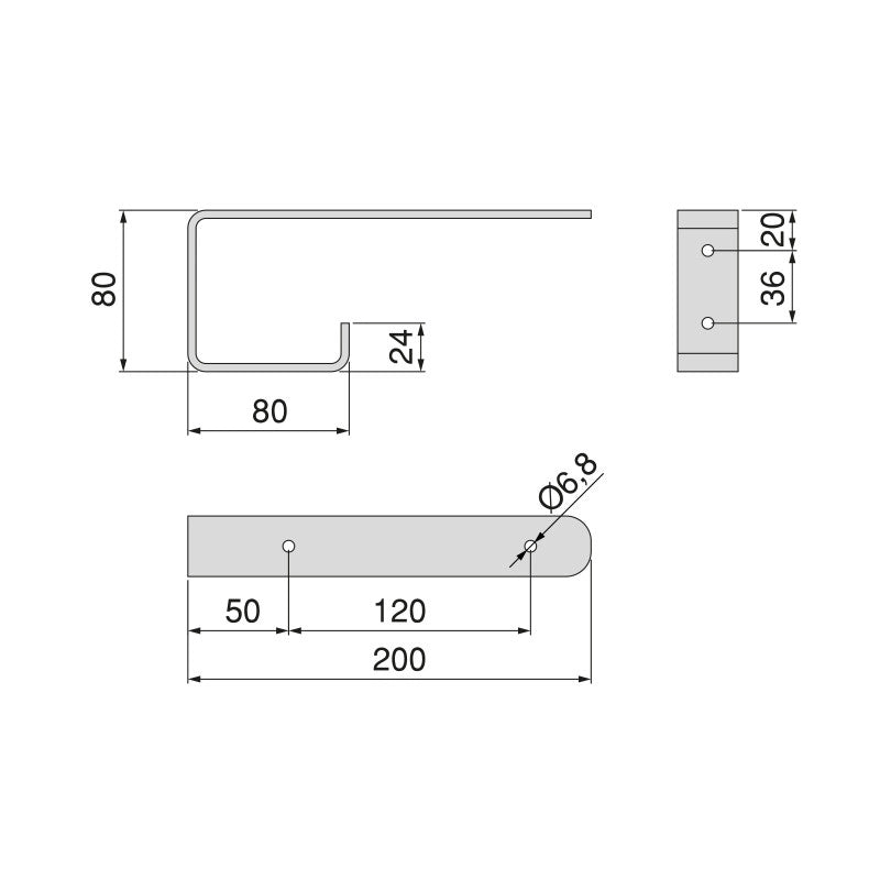 Set di supporti per mensole in legno Shelf con gancio integrato, Acciaio, Verniciato nero