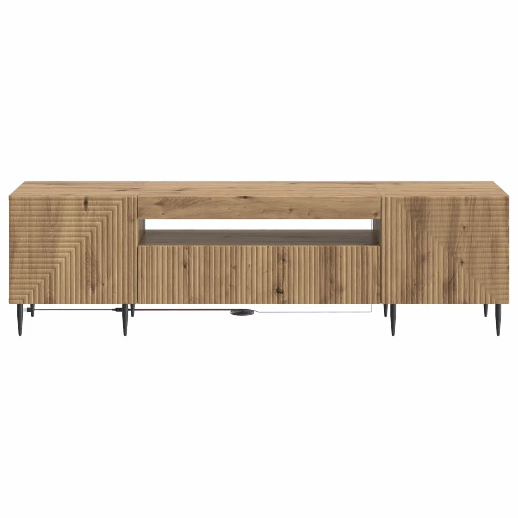 Mobile TV LED Rovere Artigianale Legno ingegnerizzato 896914
