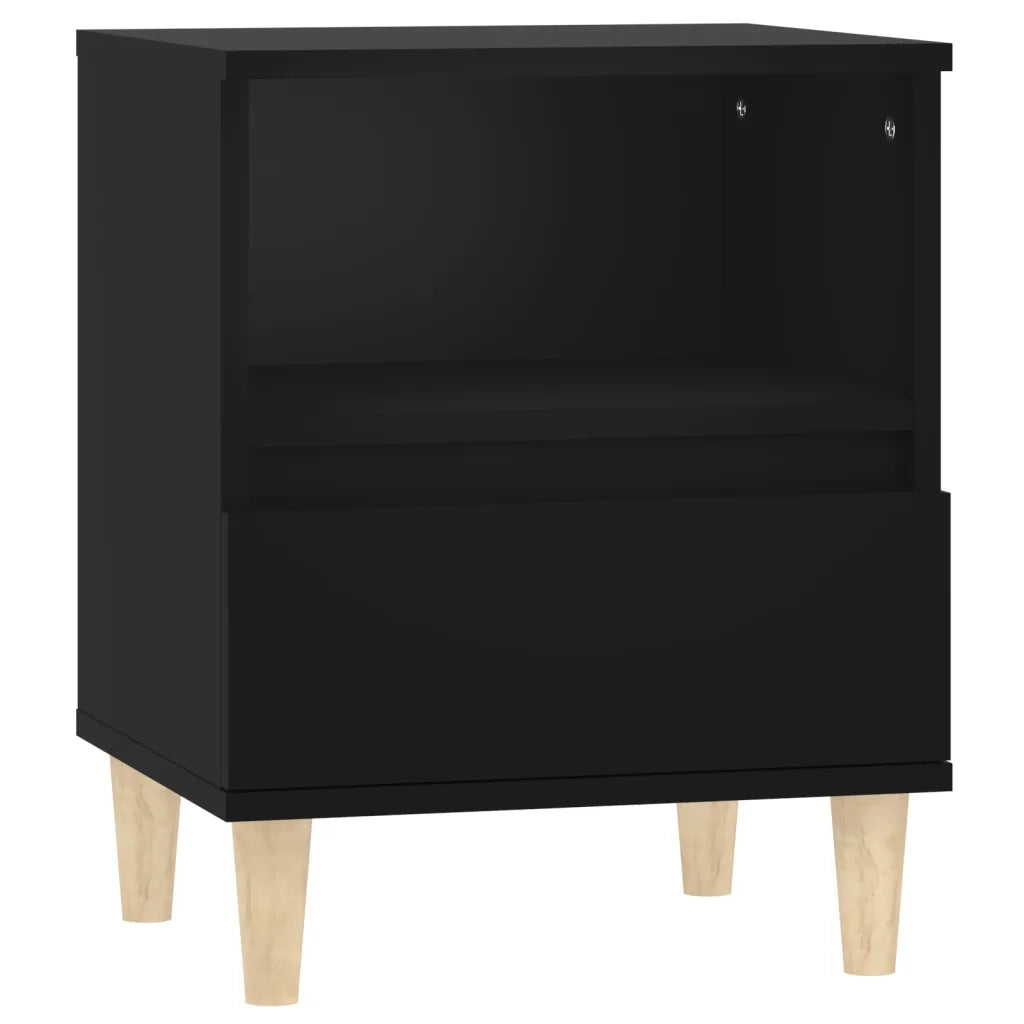 Comodini 2 pz-Set di 2 Tavolino da notte Nero 40x35x50 cm 396158