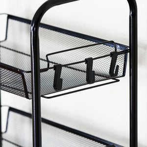 Carrello Carrellino Multiuso Mobile Spazi Stretti Portaoggetti 5 Ripiani Nero