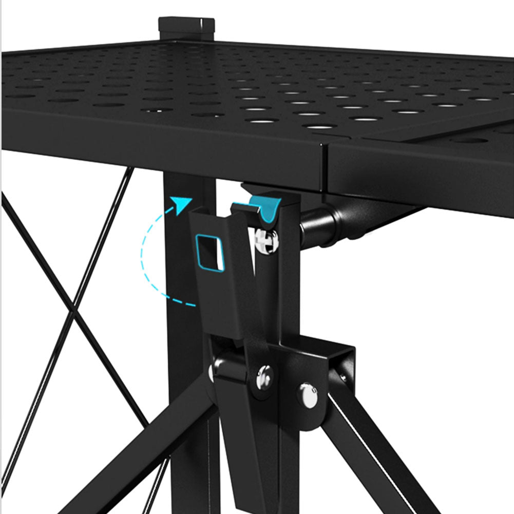 Carrello Carrellino Multiuso Mobile Spazi Stretti Portaoggetti 3 Ripiani Nero