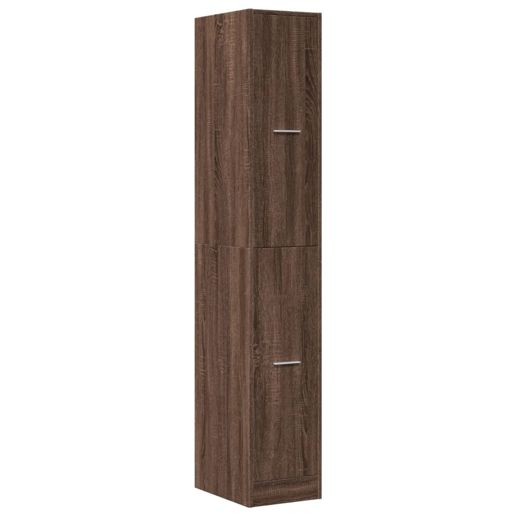 vidaXL Armadietto da Farmacia Rovere Marrone 30x41x174,5 cm Truciolato