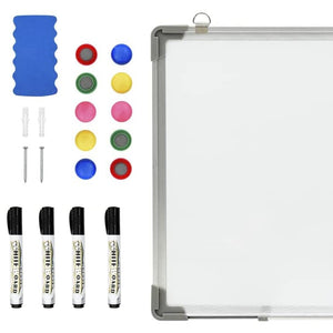 Lavagna Magnetica Bianca 60x45 in Alluminio Pennarelli Cancellabili e Magneti