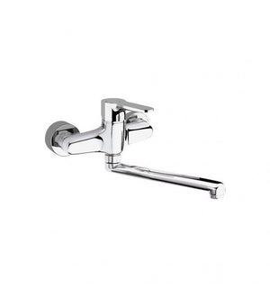 Rubinetto lavello a muro con bocca girevole, risparmio energetico e idrico - serie winner eco