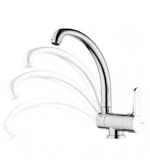 Rubinetto sottofinestra lavello con bocca alta, risparmio energetico e idrico - serie winner eco