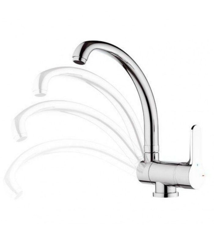 Rubinetto sottofinestra lavello con bocca alta, risparmio energetico e idrico - serie winner eco