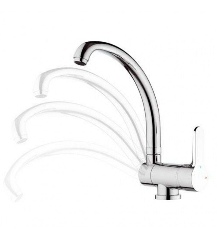 Rubinetto sottofinestra lavello con bocca alta, risparmio energetico e idrico - serie winner eco