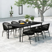 Set da Pranzo da Giardino 7 pz Nero 3099225