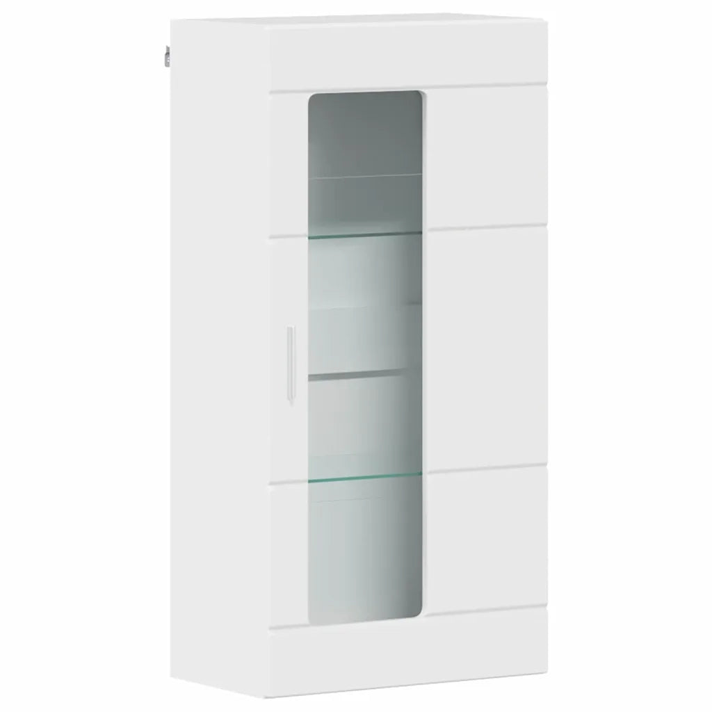 Set mobile TV con porta FLORIN Bianco Lucido Legno multistrato