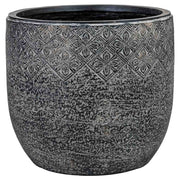 Vaso in fibra di vetro grigio 43,5x43,5x40 cm