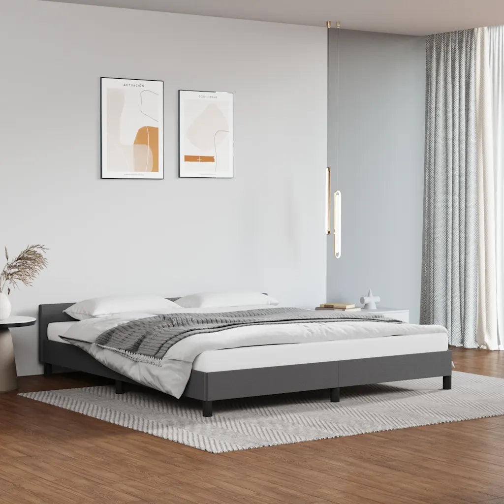 Giroletto con Testiera senza Materasso Grigio 180x200 cm 347517