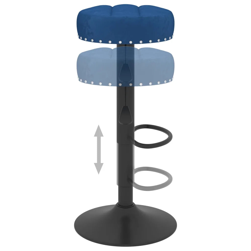 vidaXL Sgabelli da Bar 2 pz Blu in Velluto