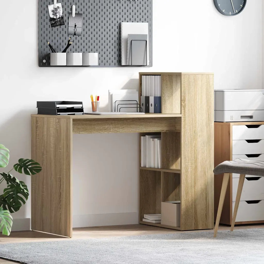 Scrivania | Tavolo da Ufficio Rovere Sonoma 108 x 55 x 103.5 cm Legno multistrato