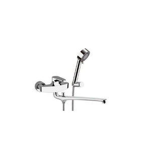 Rubinetto lavabo/vasca class line eco con kit doccia con doccetta minimale a 4 funzioni