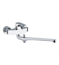 Miscelatore lavabo/vasca con bocca fusa lunga 30 cm e deviatore class line eco