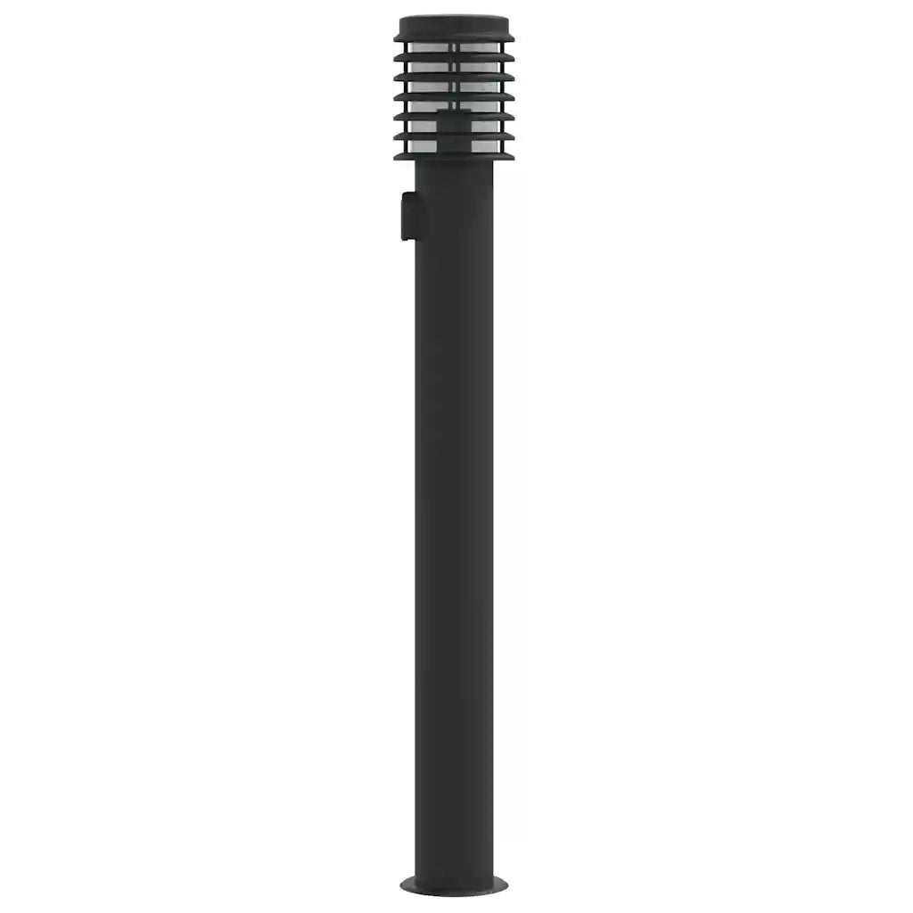 Lampade Terra per Esterni con Presa 3pz Nere 110cm Acciaio Inox 4006380