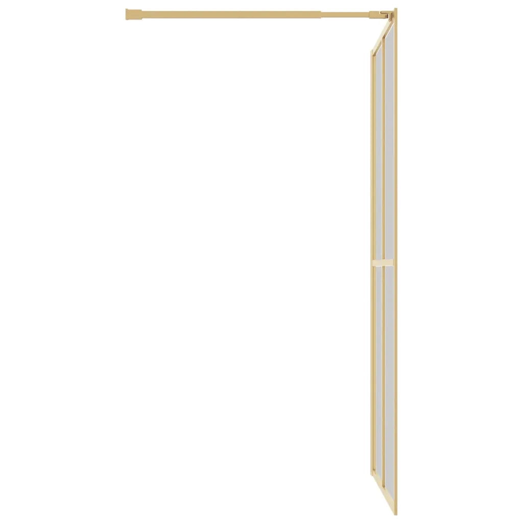 Parete per Doccia Walk-in Vetro Trasparente ESG 118x195 cm Oro