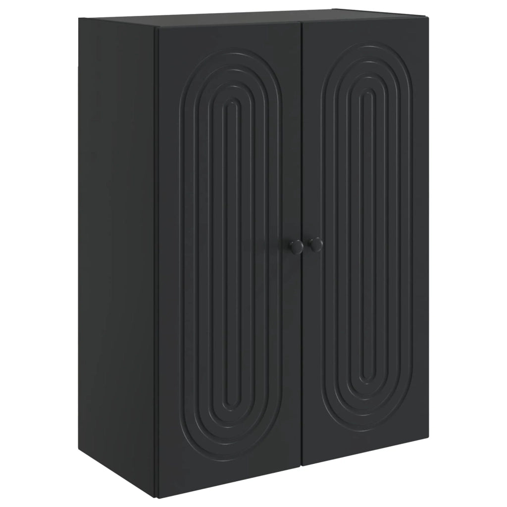 Mobiletto a muro Nero 66 x 34,5 x 90 cm Legno ingegnerizzato 898056