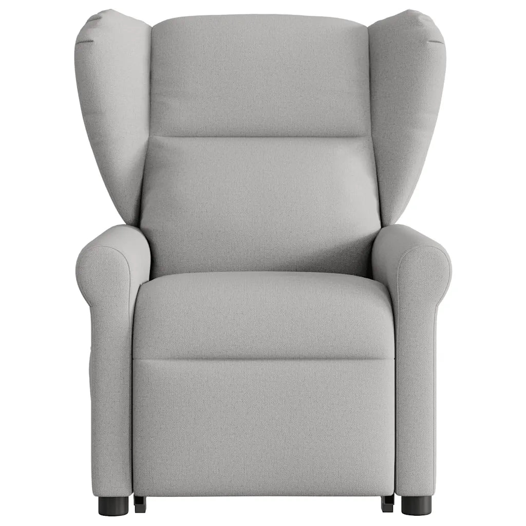 Poltrona Alzapersona Massaggi Reclinabile Grigio Nuvola Tessuto 3303393
