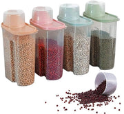 Set di contenitori per snack da 4 pezzi con misurino, contenitori per servire, dispensa per il cibo, contenitori per servire farina, zucchero, sale (mini)