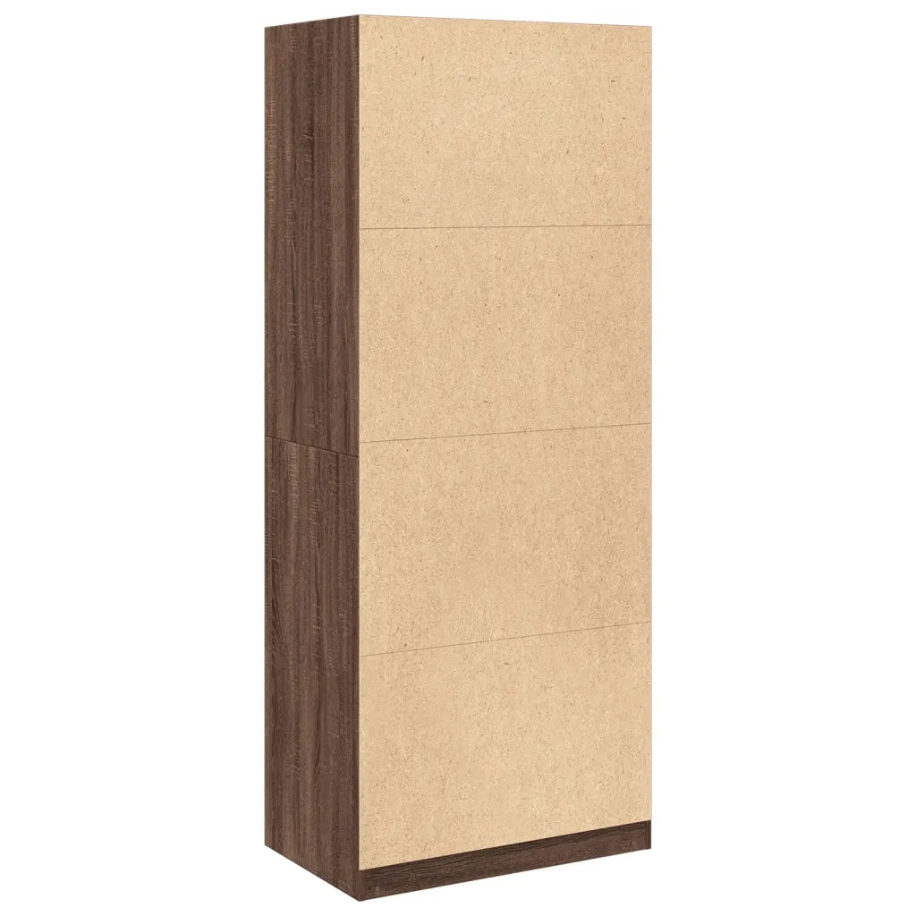 vidaXL Armadio Rovere Marrone 80x50x200 cm in Legno Multistrato