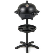 Barbecue elettrico 63 x 100 cm doppia zona 1200 Watt riscaldamento rapido moderno metallo nero 20_0015286