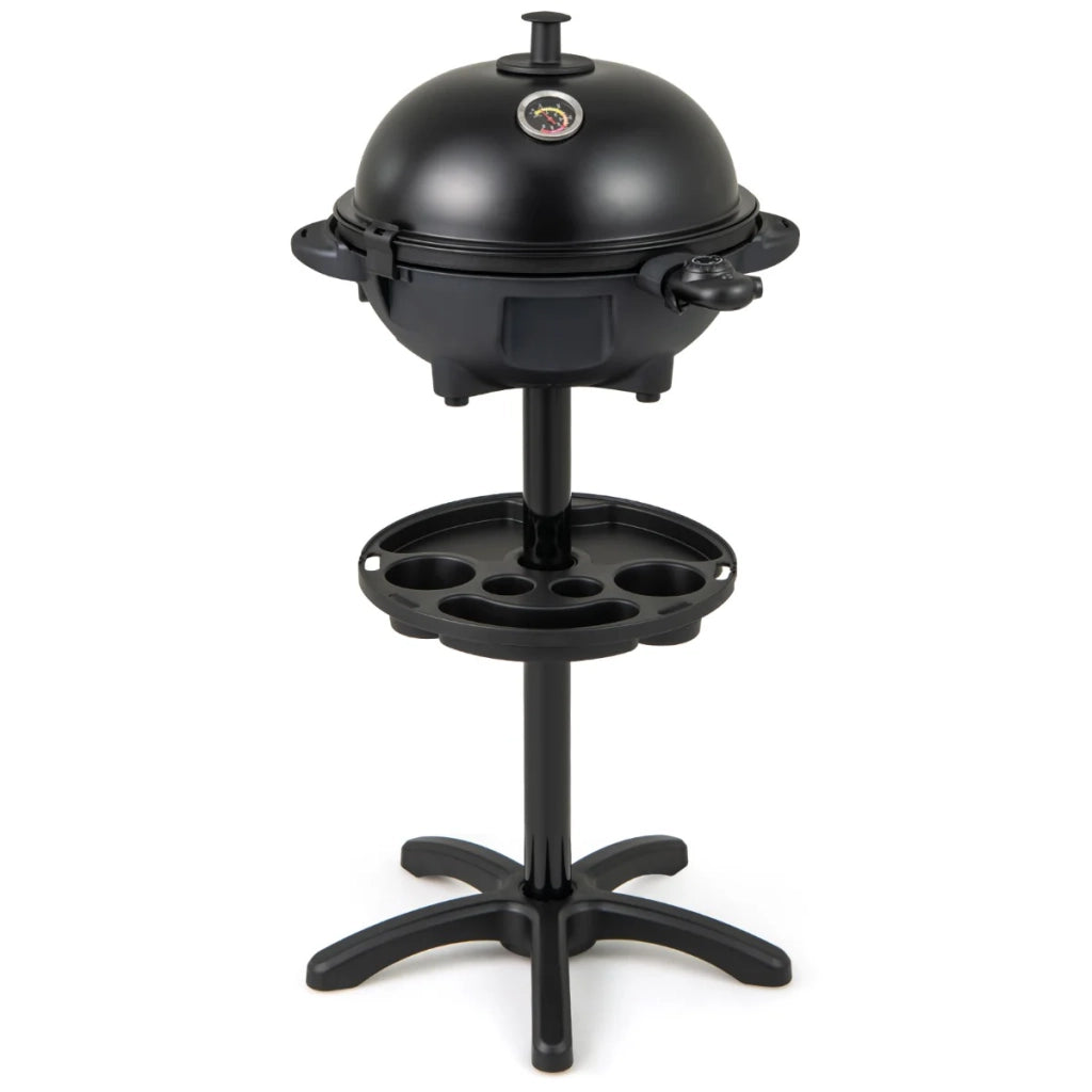 Barbecue elettrico 63 x 100 cm doppia zona 1200 Watt riscaldamento rapido moderno metallo nero 20_0015286
