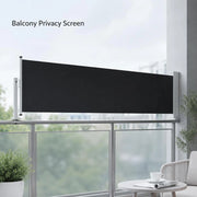 Extendable Side Awning 80x300 Cm Black